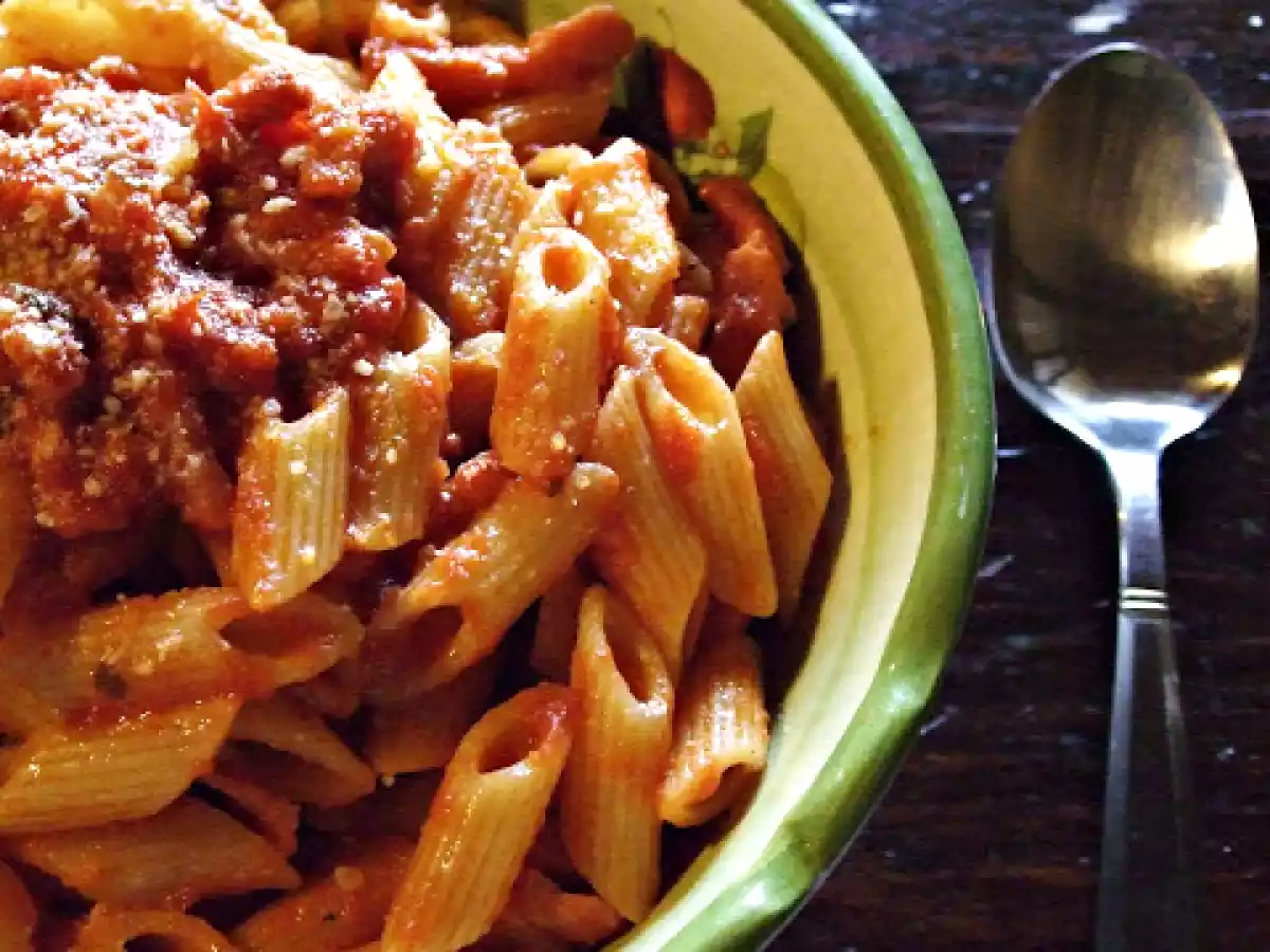 Meravigliose mezze penne ... l'Amatriciana