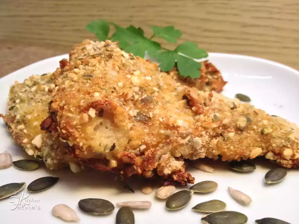 Merluzzo al forno con doppia ricca panatura