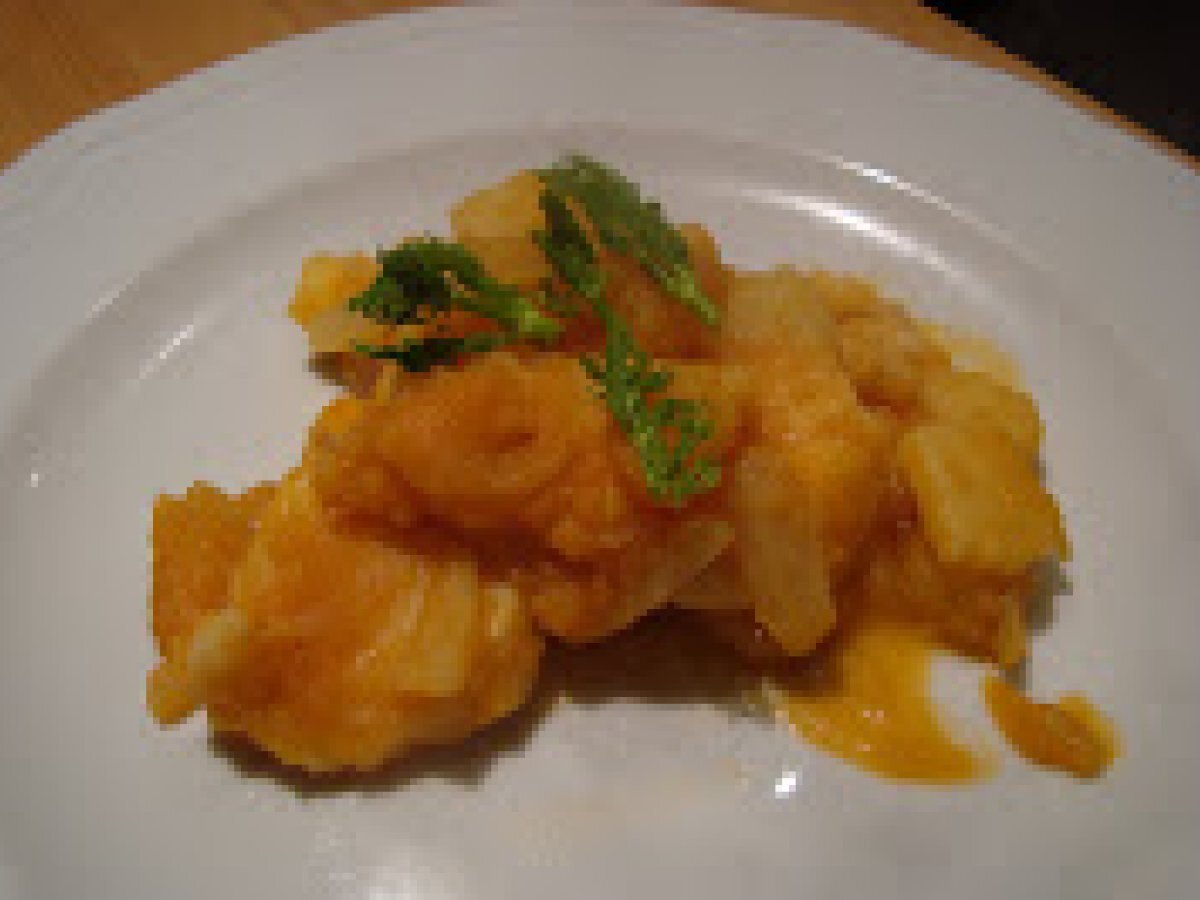 Merluzzo con finocchi e patate