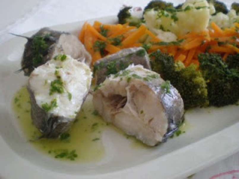 Merluzzo in bianco con verdure tricolore, foto 1