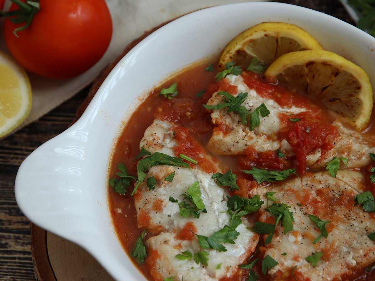 Merluzzo in padella con pomodoro, limone e cumino - foto 2