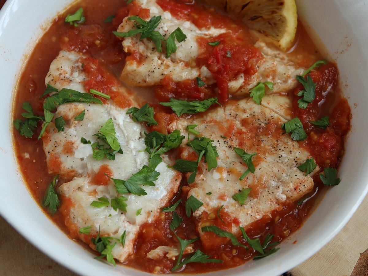 Merluzzo in padella con pomodoro, limone e cumino - foto 4