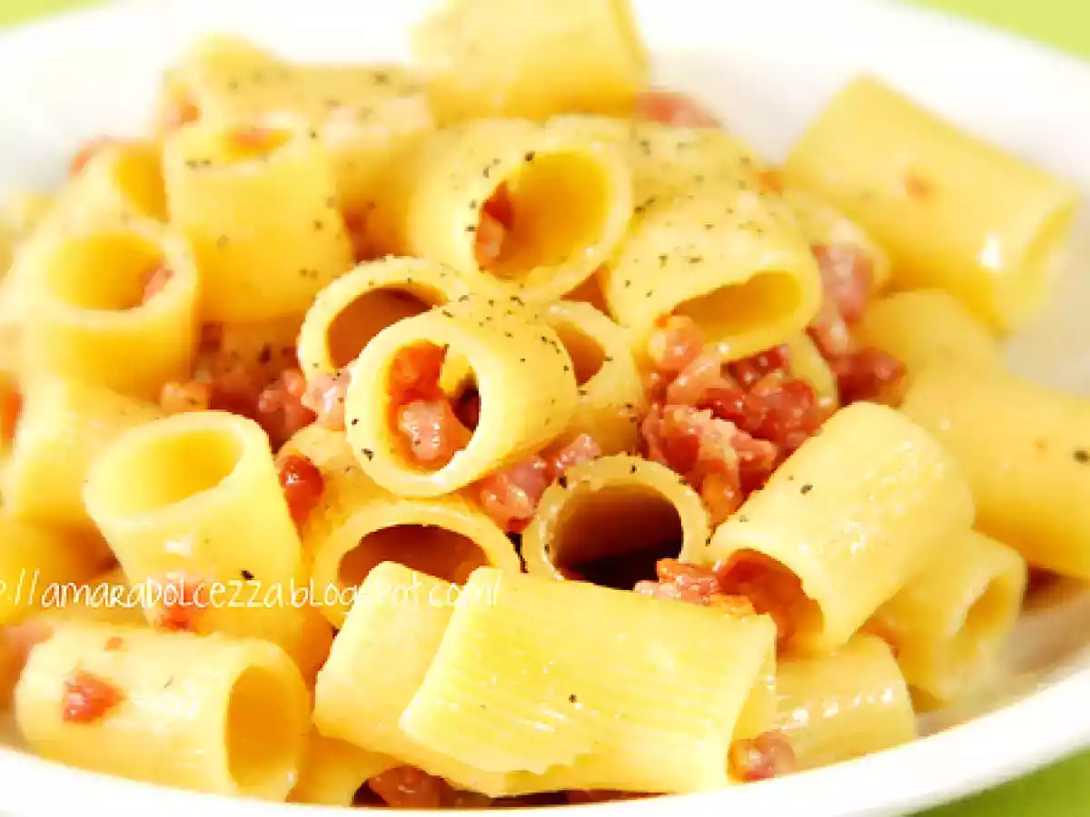 Mezze maniche alla gricia!