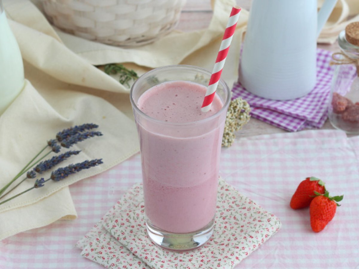 Milkshake fragole e lamponi