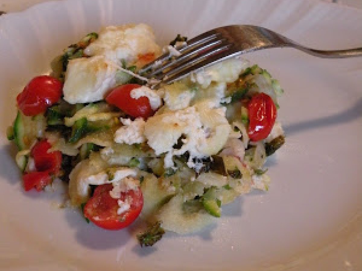 Millefoglie di pane carasau con zucchine, pomodorini e burrata - foto 6