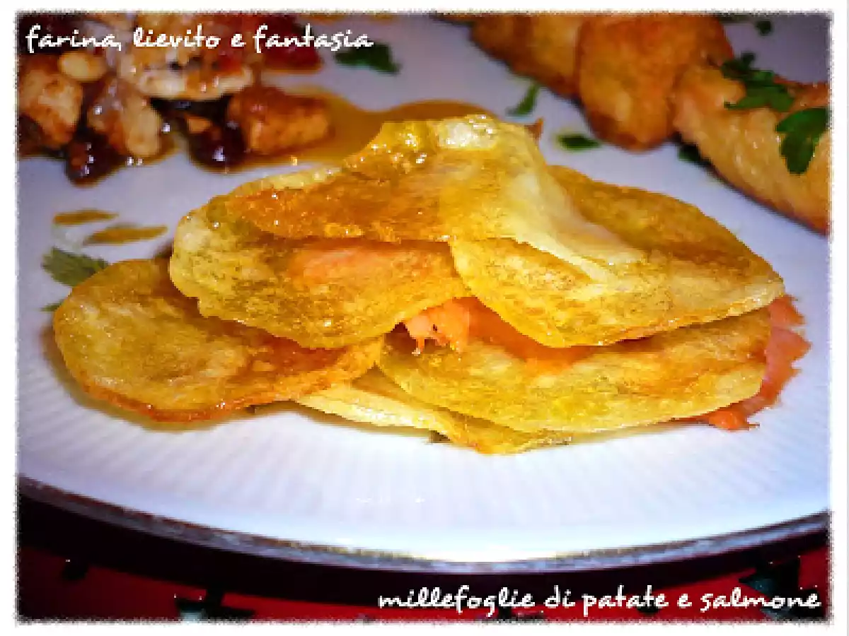 Millefoglie di patate e salmone