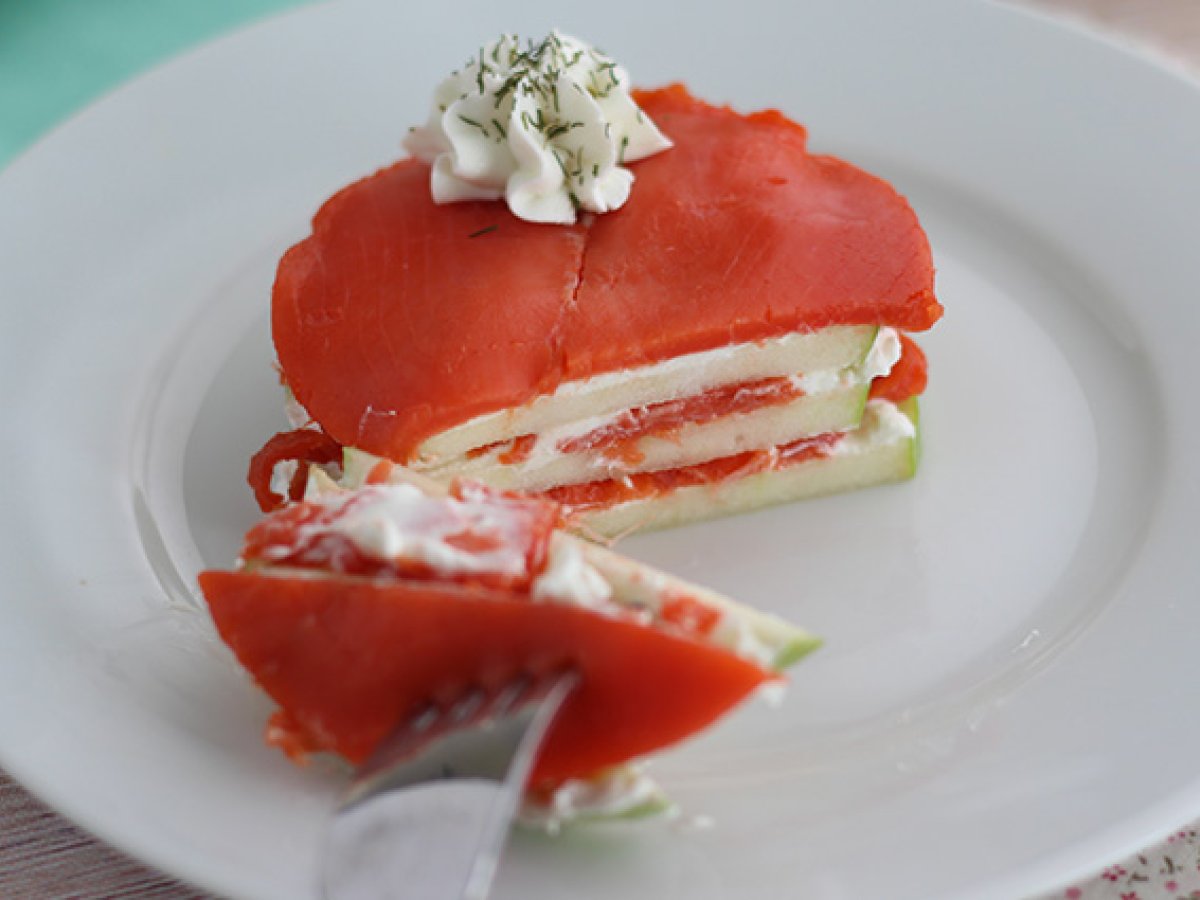 Millefoglie di salmone e mela verde - foto 4