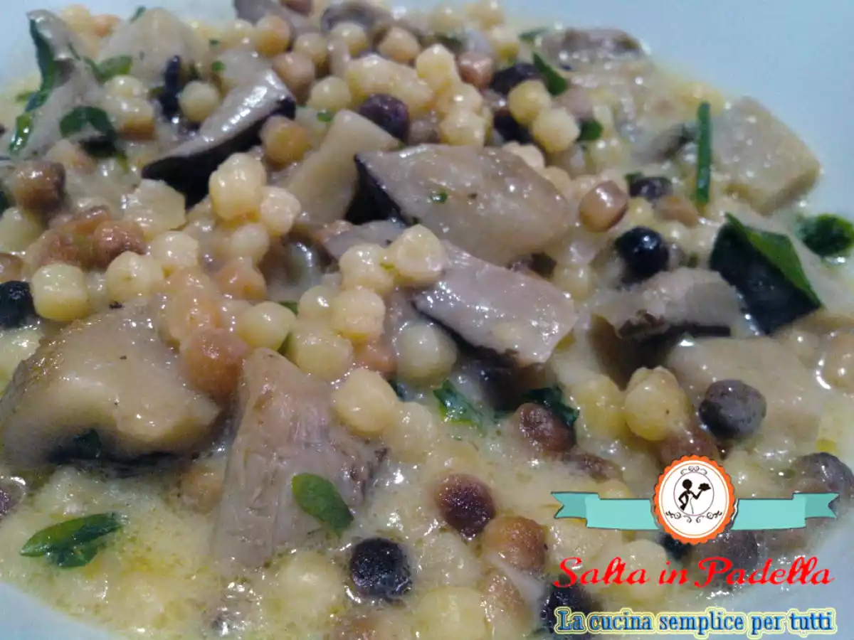 Minestra di Fregola con funghi Cardoncelli - foto 3