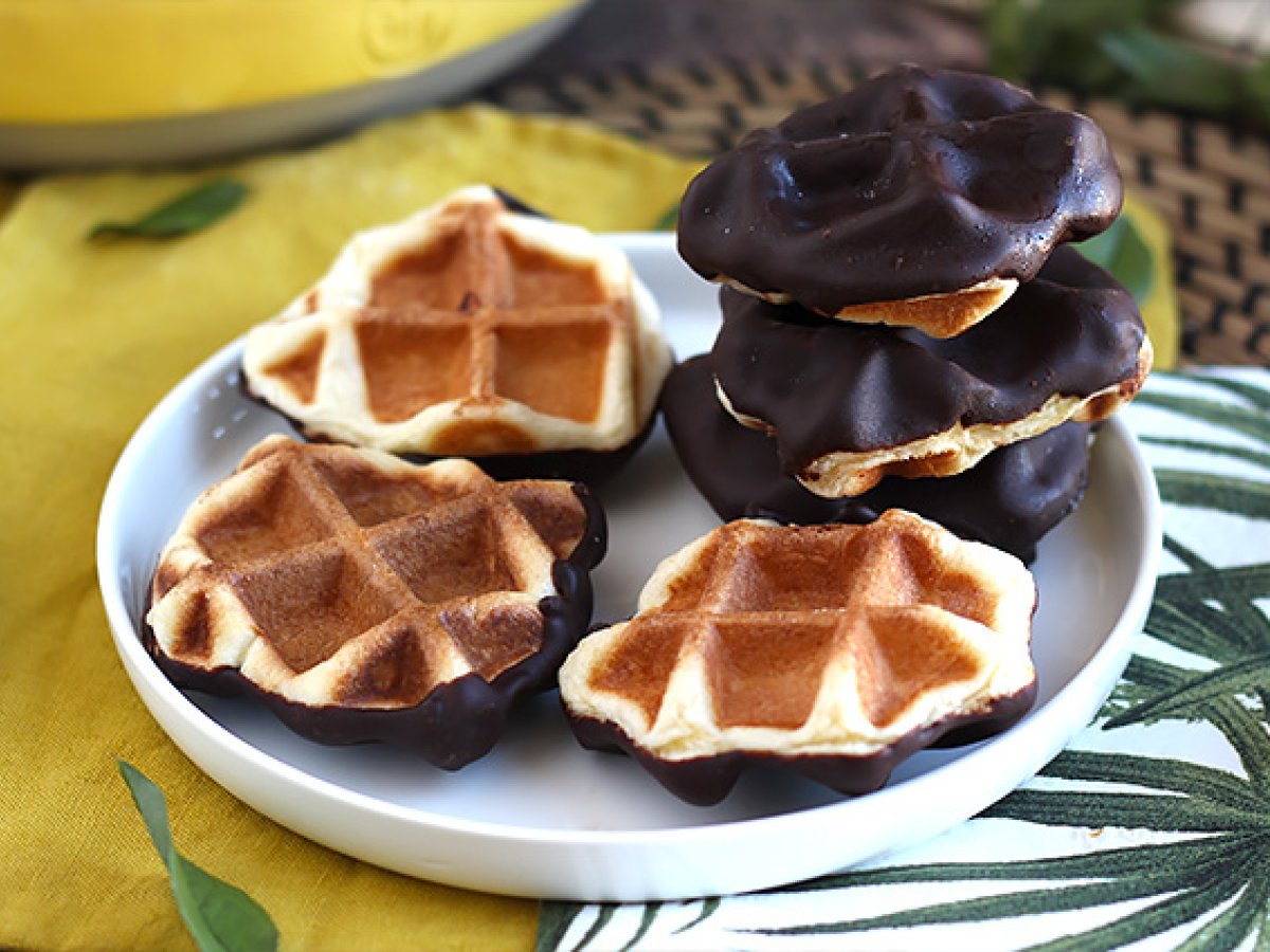 Mini waffle al cioccolato