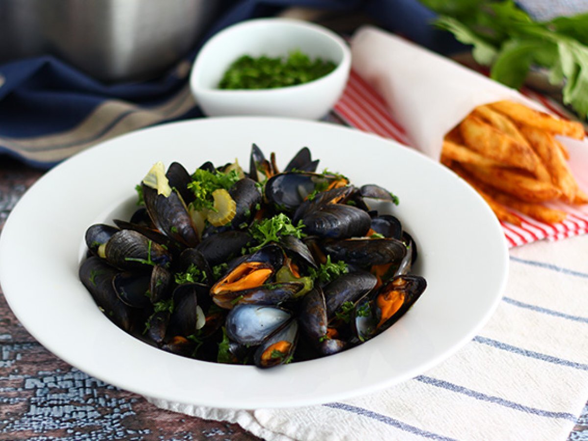 Moules frites - Ricetta belga