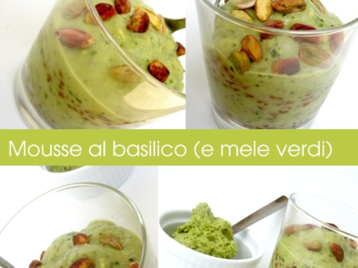Mousse al basilico e mele verdi