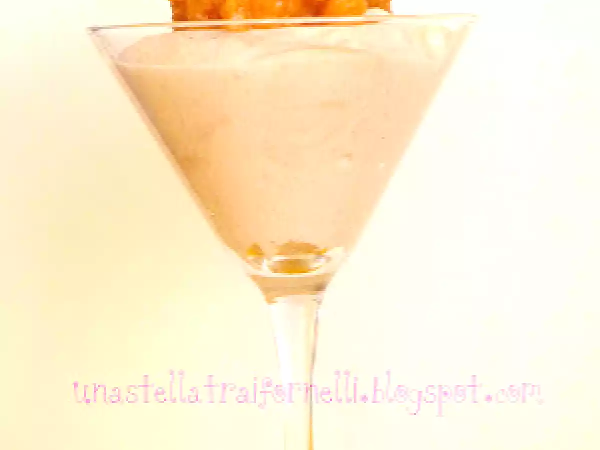 Mousse alle castagne con salsa di cachi