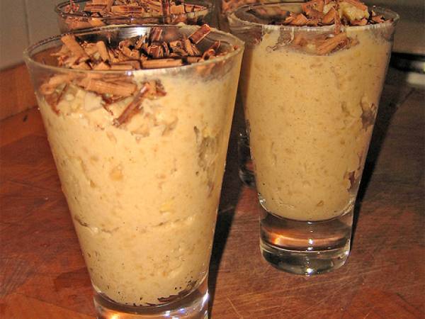 Mousse di castagne in bicchierini