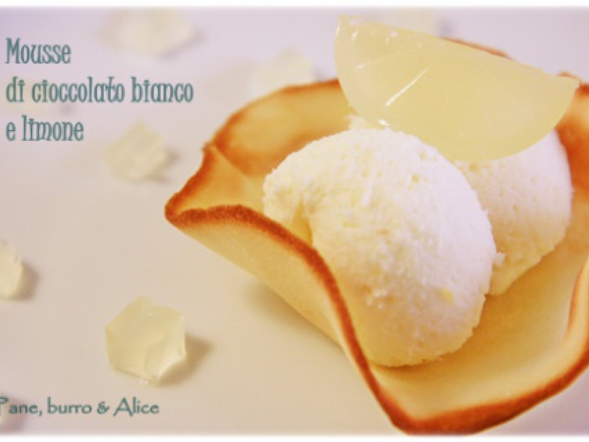 Mousse di cioccolato bianco e limone