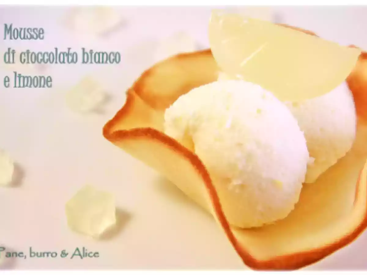 Mousse di cioccolato bianco e limone