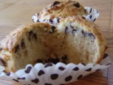 Muffin al cocco, cioccolato e banana