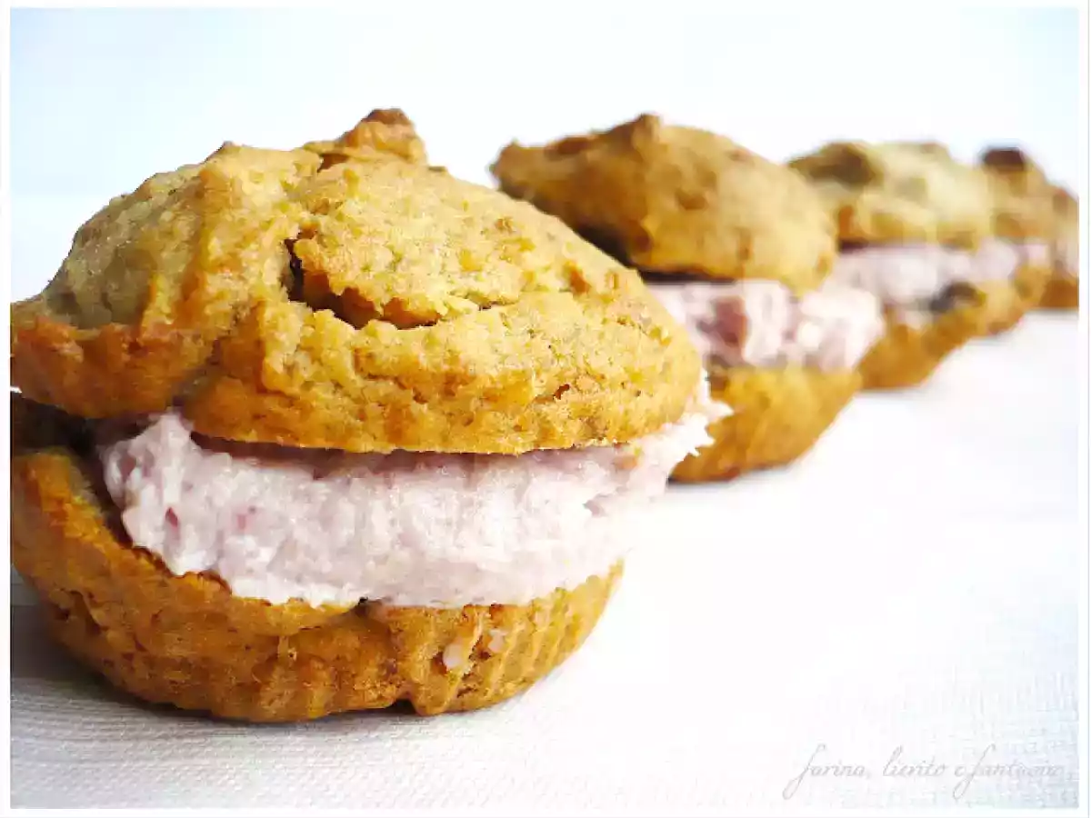 Muffin alle noci con mousse di bresaola