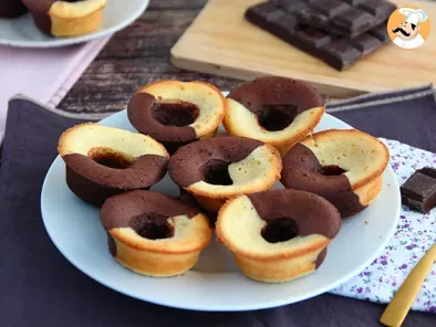 Muffin bicolore con cuore fondente al cioccolato - foto 3