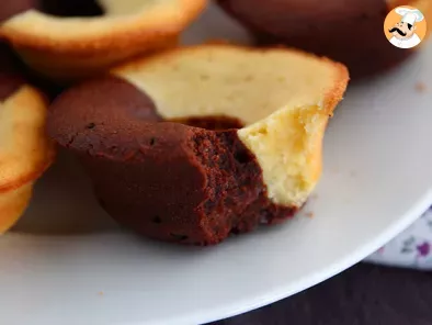 Muffin bicolore con cuore fondente al cioccolato - foto 4