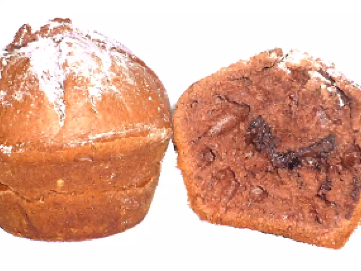 Muffin con cuore di cioccolato fondente (Bimby)
