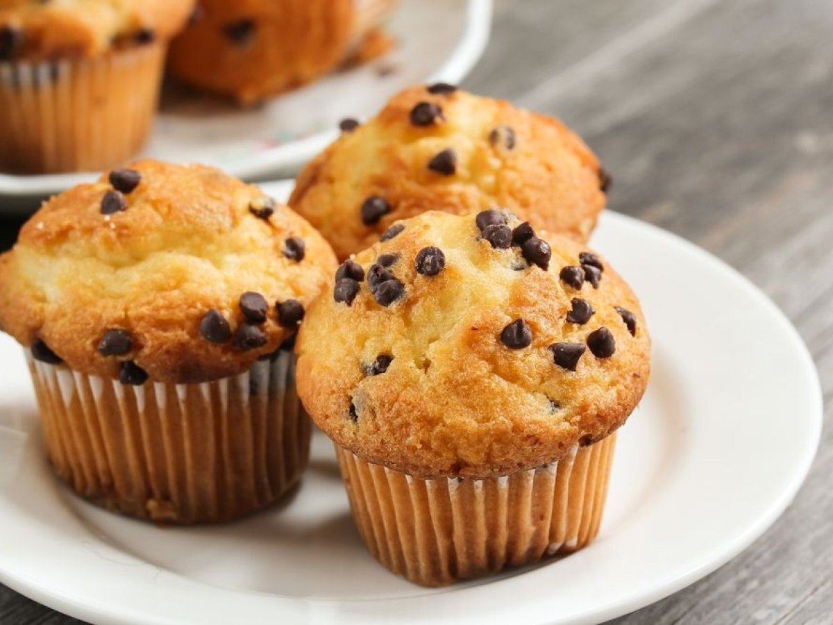 Muffin con gocce di cioccolato