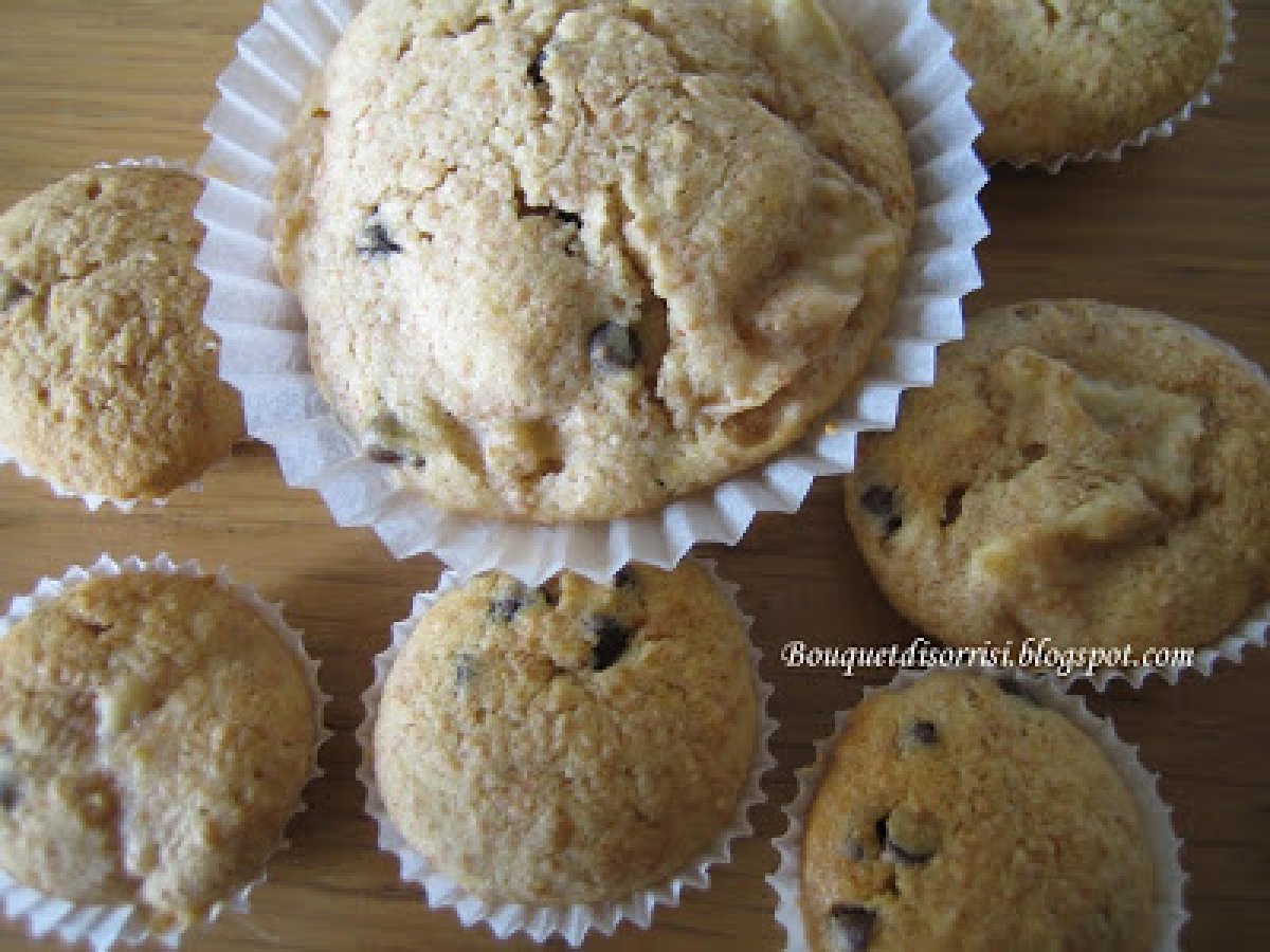 MUFFIN PERE E CIOCCOLATO CON FARINA INTEGRALE - foto 3