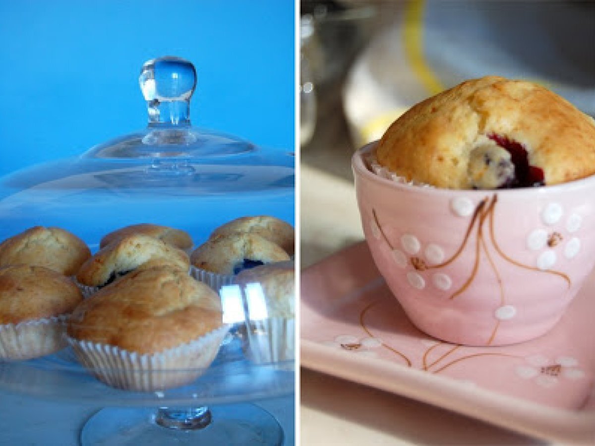 Muffin soffici ai mirtilli