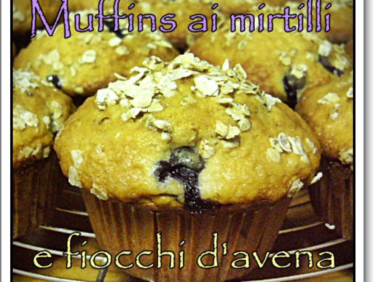 Muffins ai mirtilli e fiocchi d?avena