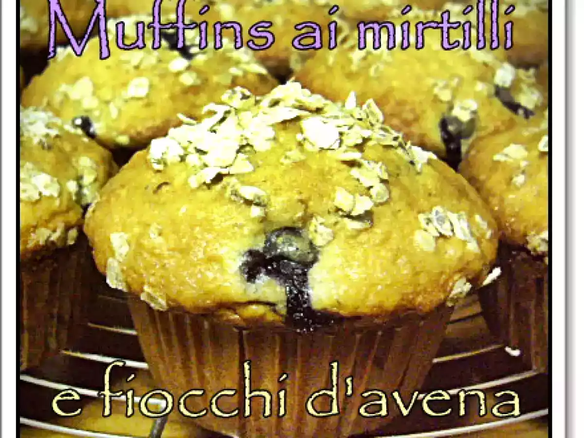 Muffins ai mirtilli e fiocchi d?avena