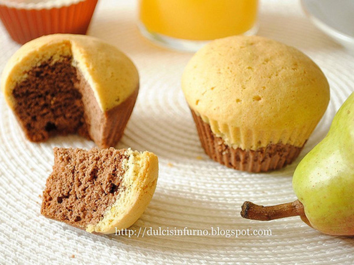 Muffins al Cacao...Bianchi e Neri!