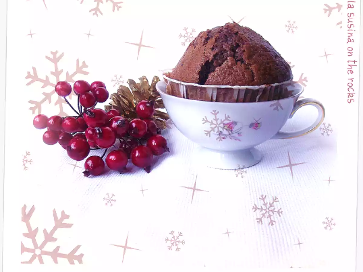 Muffins al cacao con cuore di Gianduiotto