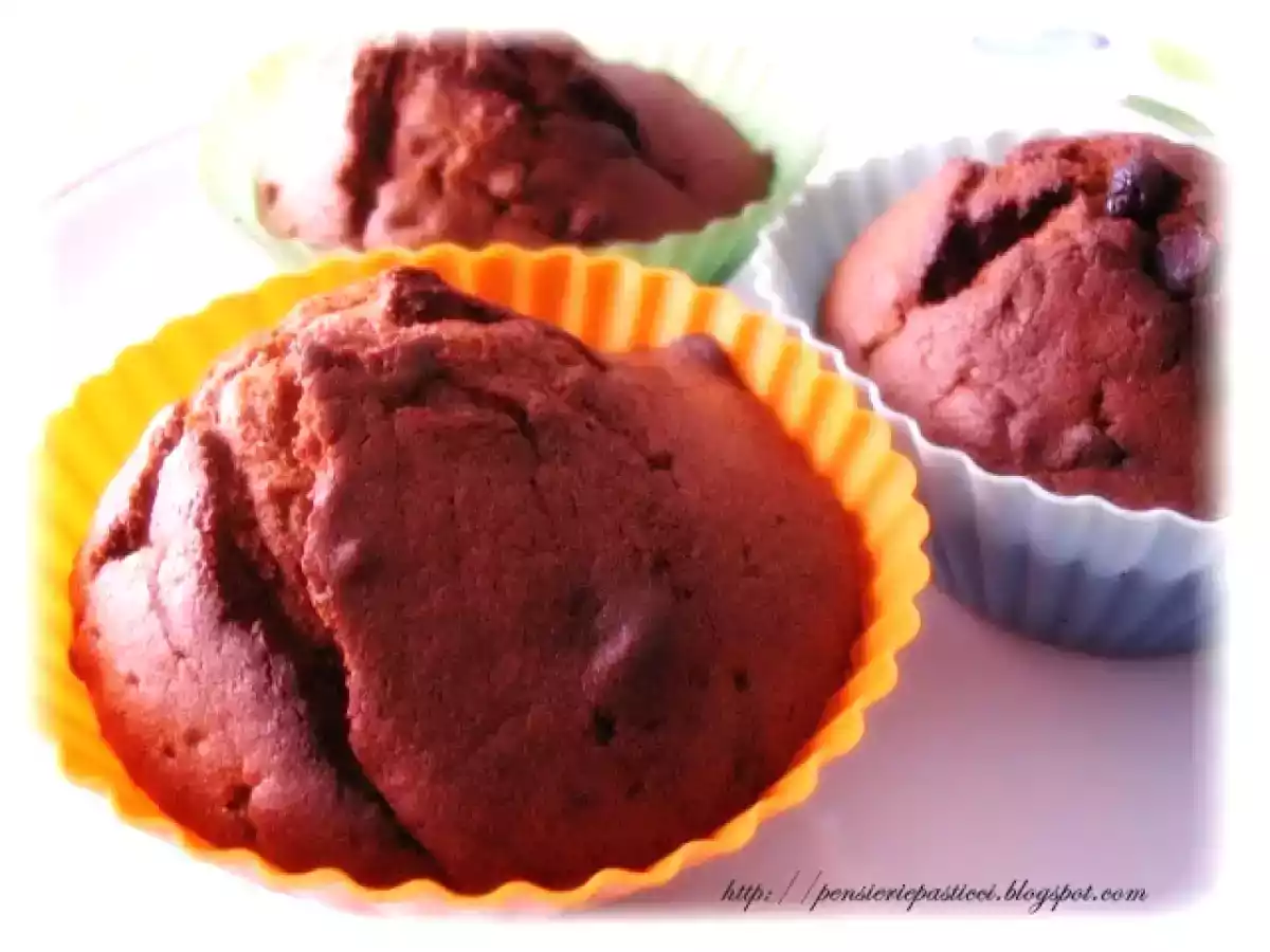 Muffins alla banana, noci e cioccolato