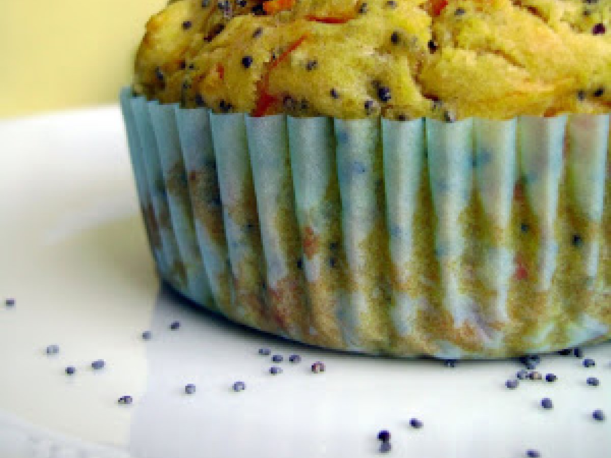 Muffins alla zucca e semi di papavero