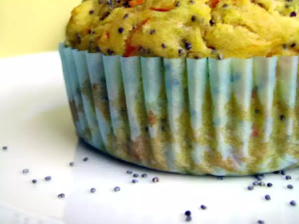 Muffins alla zucca e semi di papavero