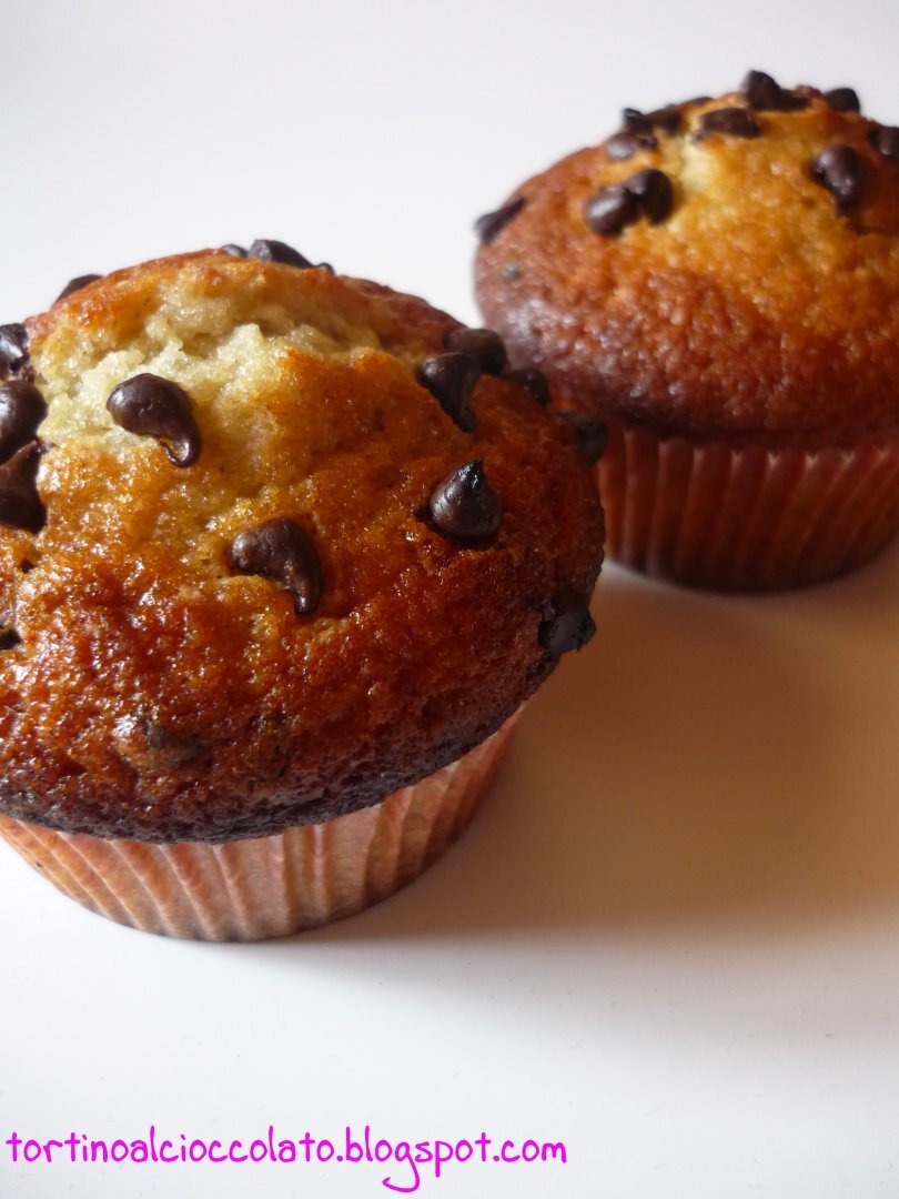 Muffins alle banane con gocce di cioccolato - Ricetta Petitchef