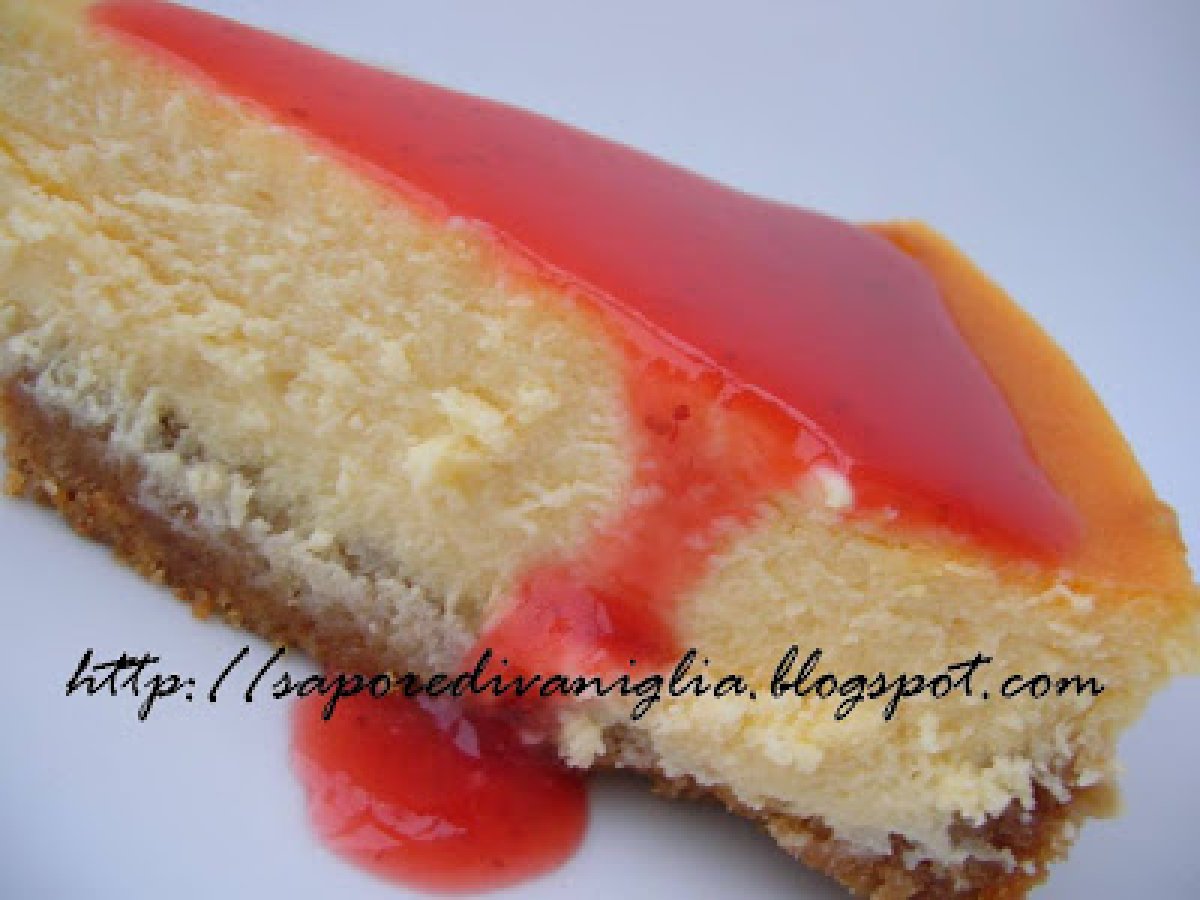 New York Cheesecake con salsa di fragole