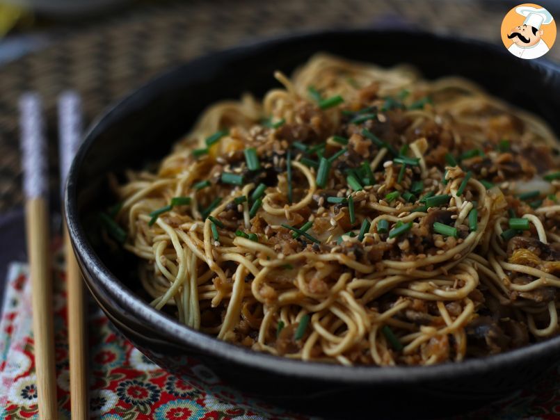 Noodles vegetariani con proteine di soia testurizzate, foto 2