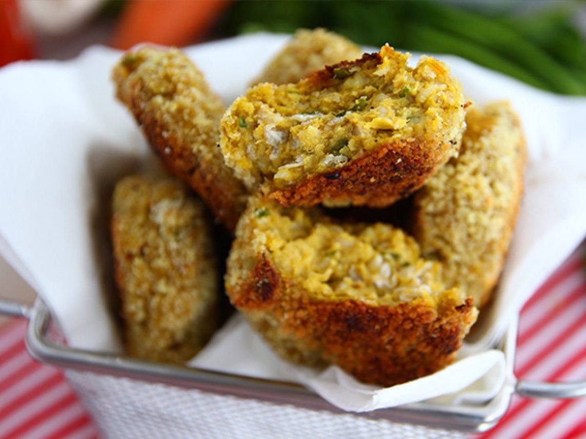 Nuggets di pollo con piselli e carote - foto 3