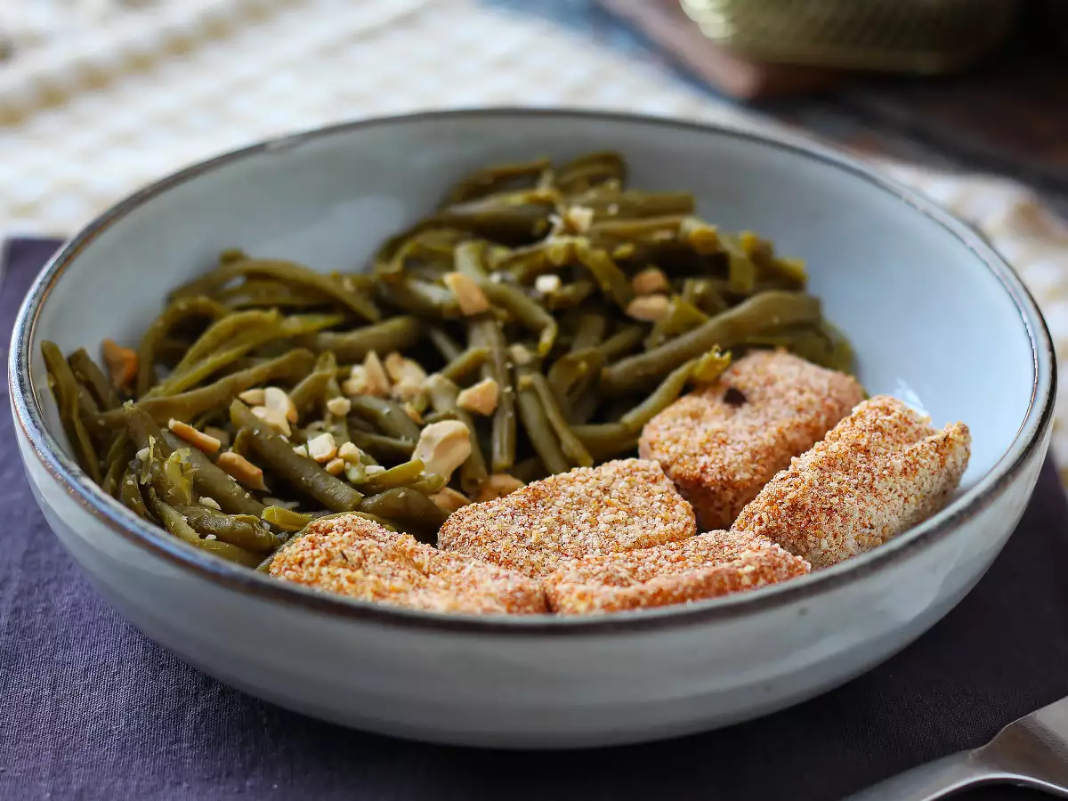 Nuggets di tofu e fagiolini alla thailandese in friggitrice ad aria - foto 3