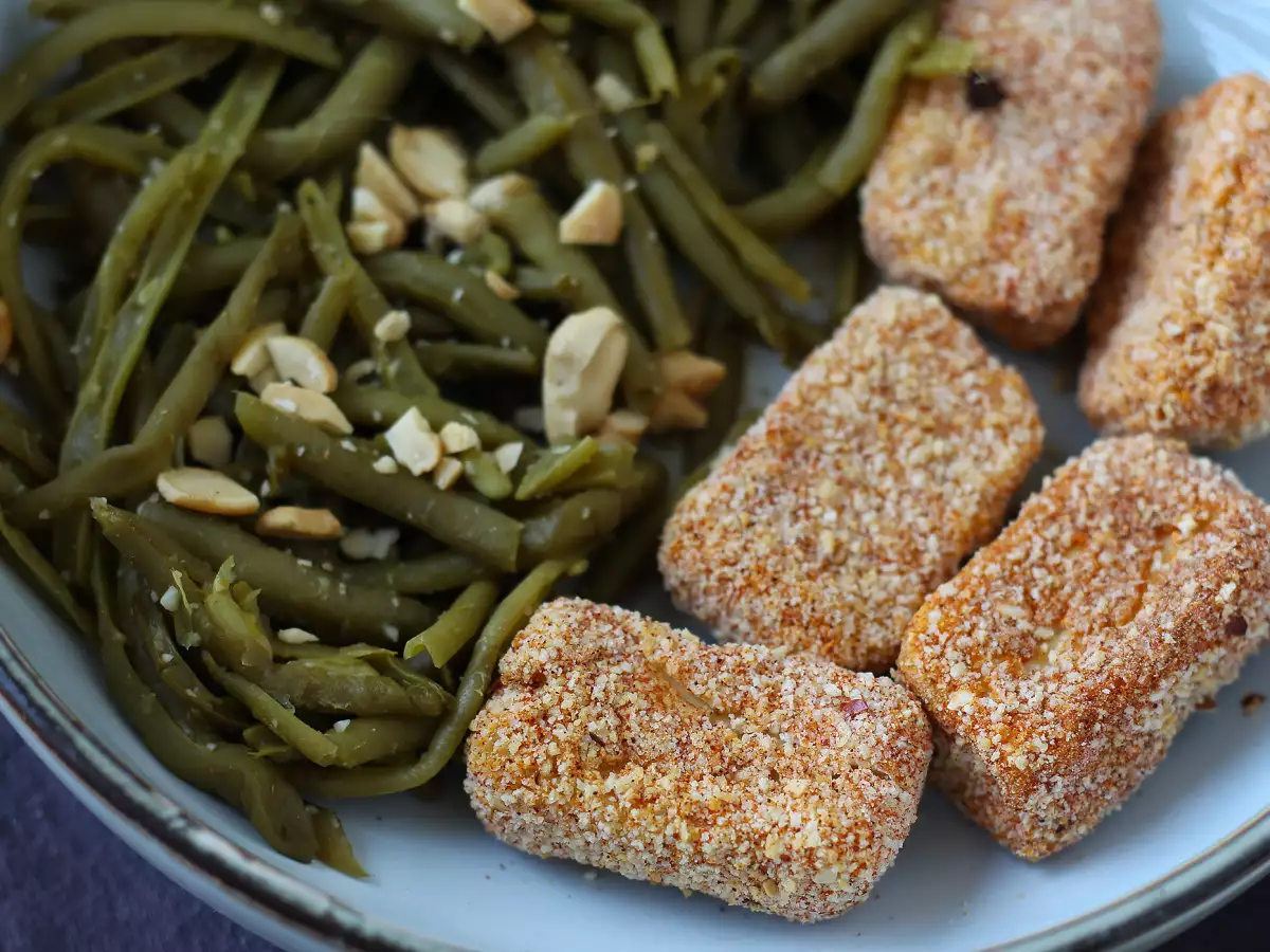 Nuggets di tofu e fagiolini alla thailandese in friggitrice ad aria - foto 4