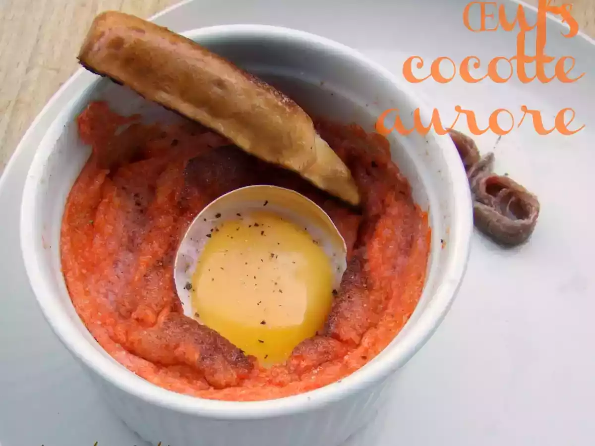 Oeufs cocotte aurore (uova in cocotte)