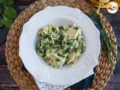 One pot pasta con spinaci, pollo e formaggio caprino fresco - foto 3