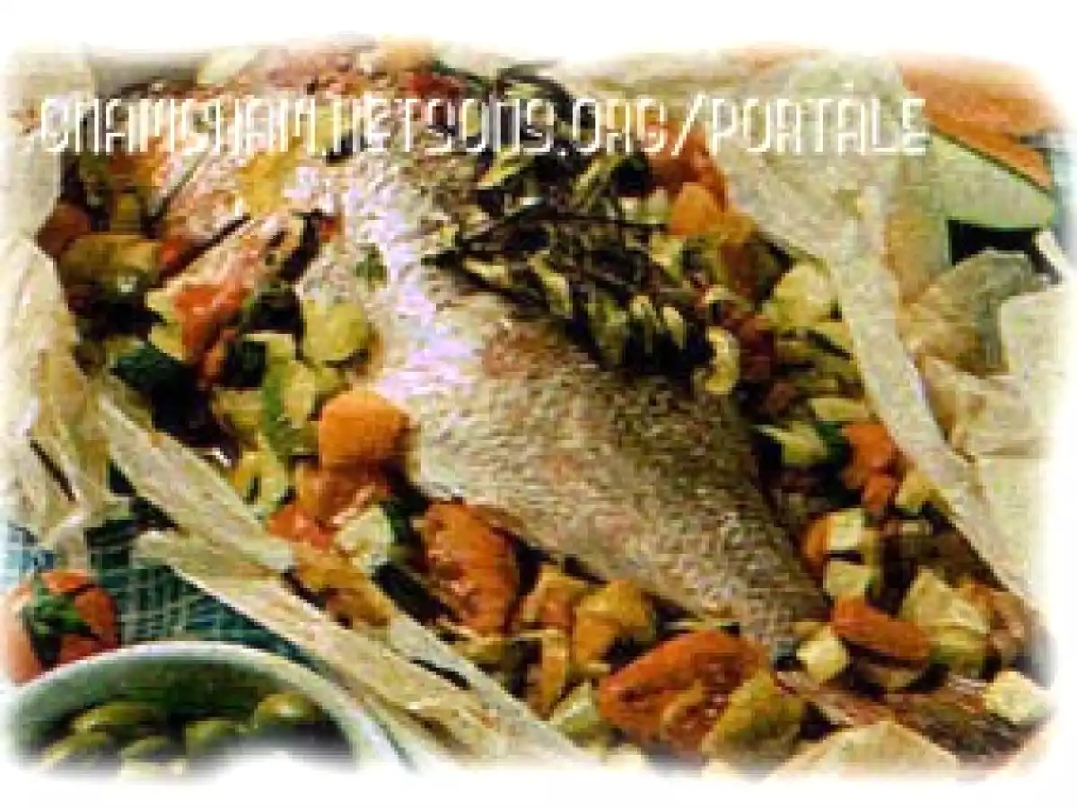 Orata al cartoccio con verdure
