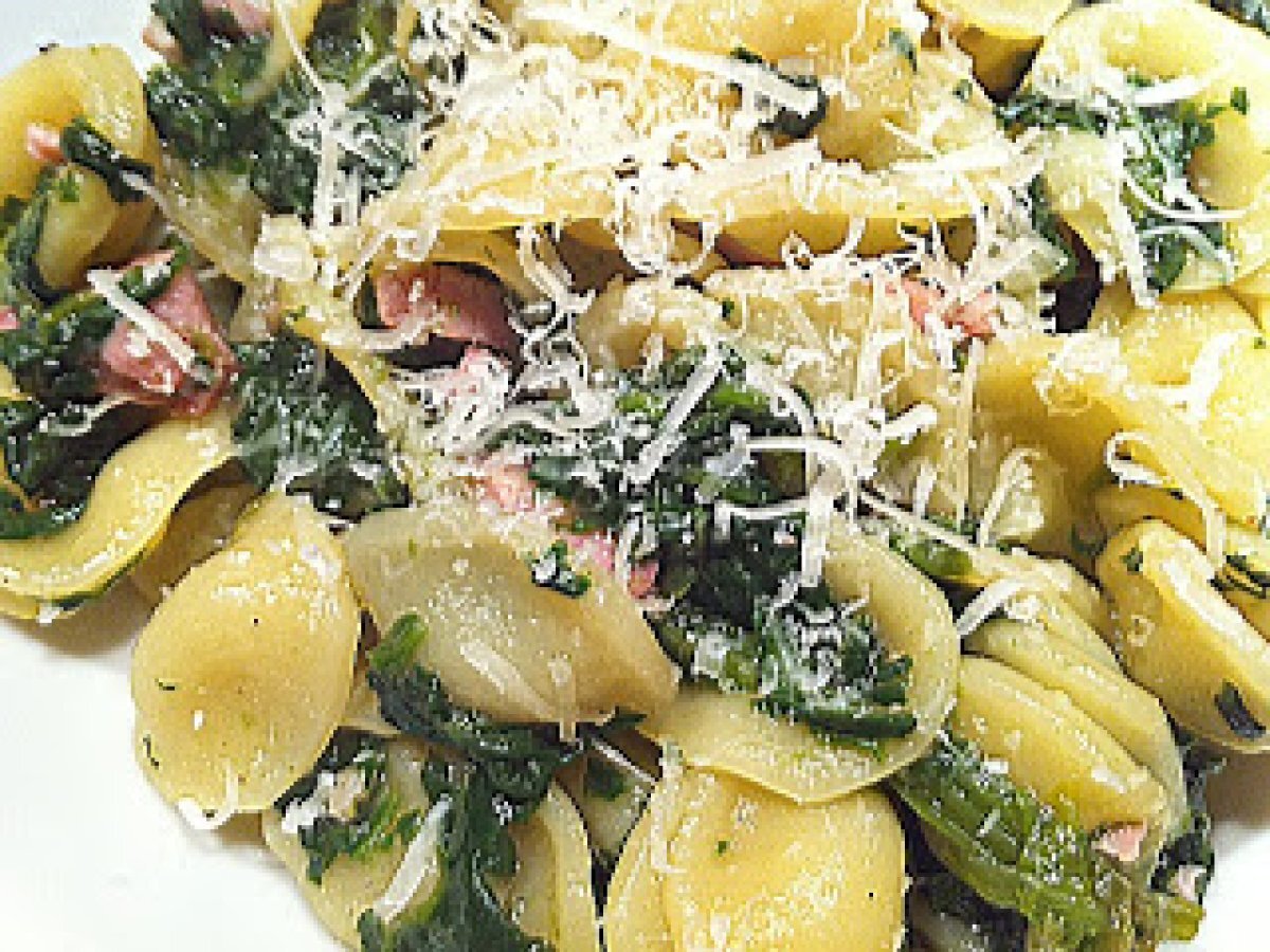 Orecchiette pancetta e spinaci