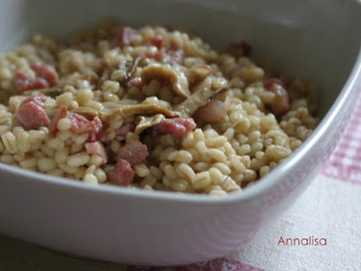 ORZO CON PORCINI E PANCETTA CROCCANTE - foto 2