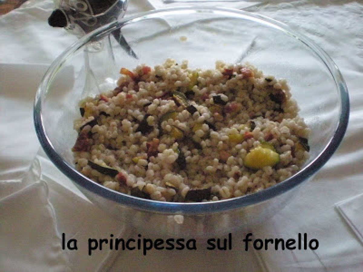 Orzo con zucchine alla menta