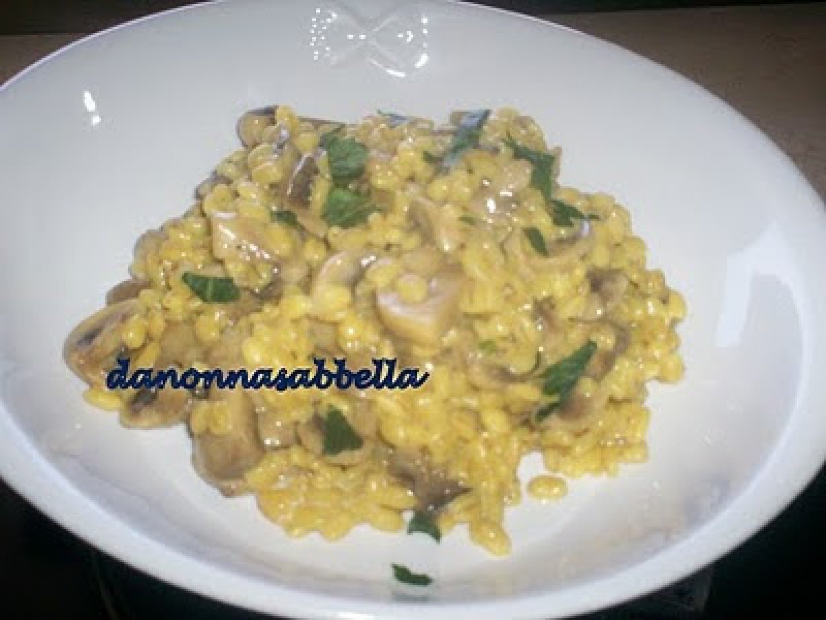 ORZO GIALLO CON FUNGHI E ZAFFERANO - foto 3