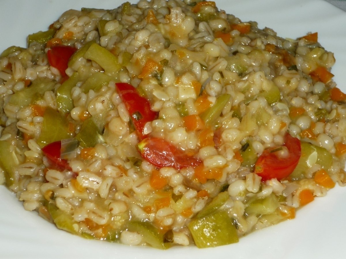 Orzotto con zucchine al profumo d'autunno