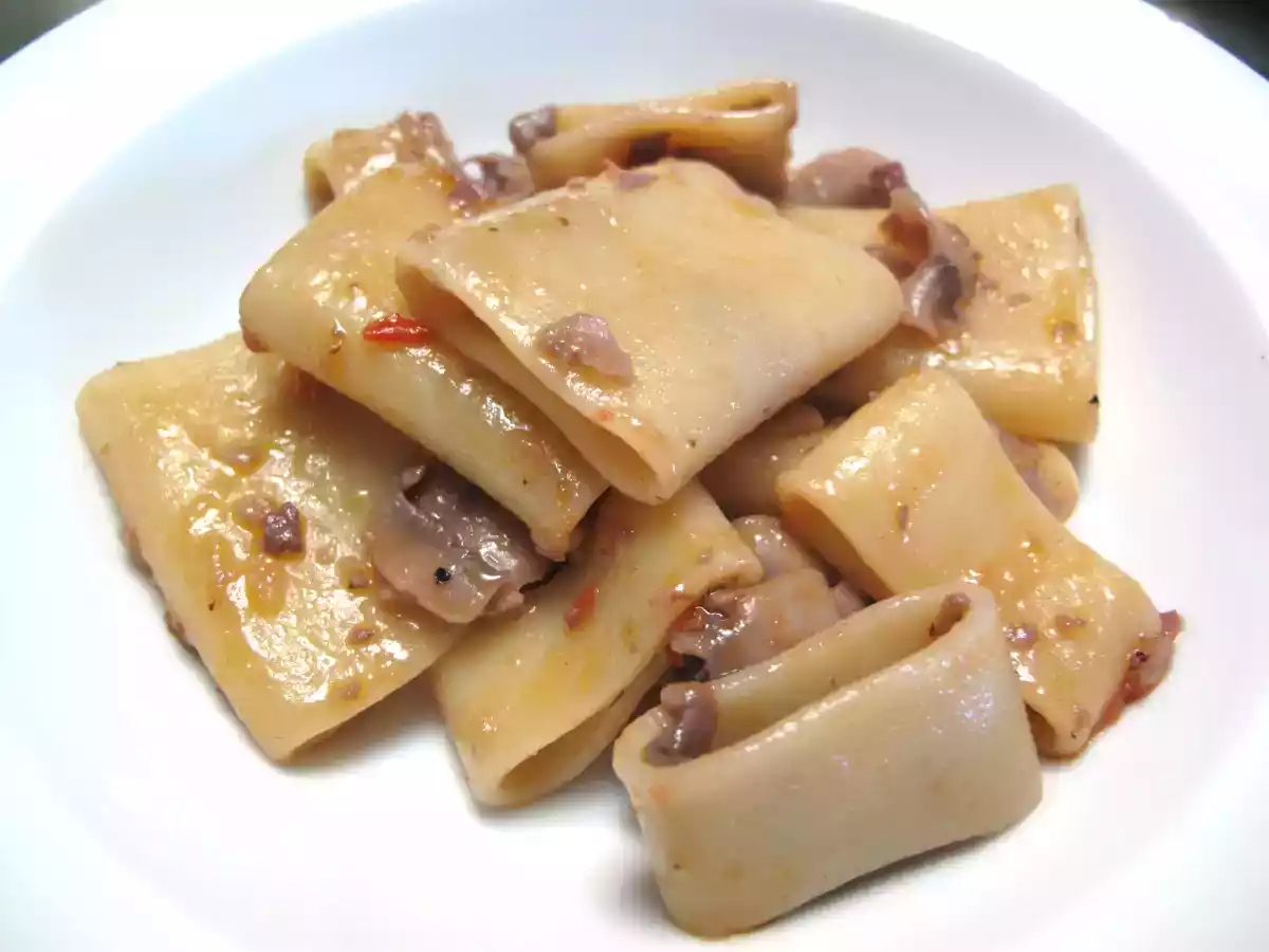 Paccheri ai funghi ubriachi