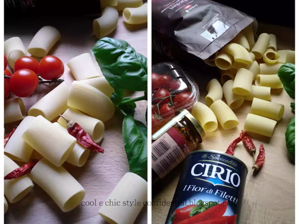 PACCHERI AI TRE POMODORI : fior di filetti - pomodori secchi - pomodorini - foto 4